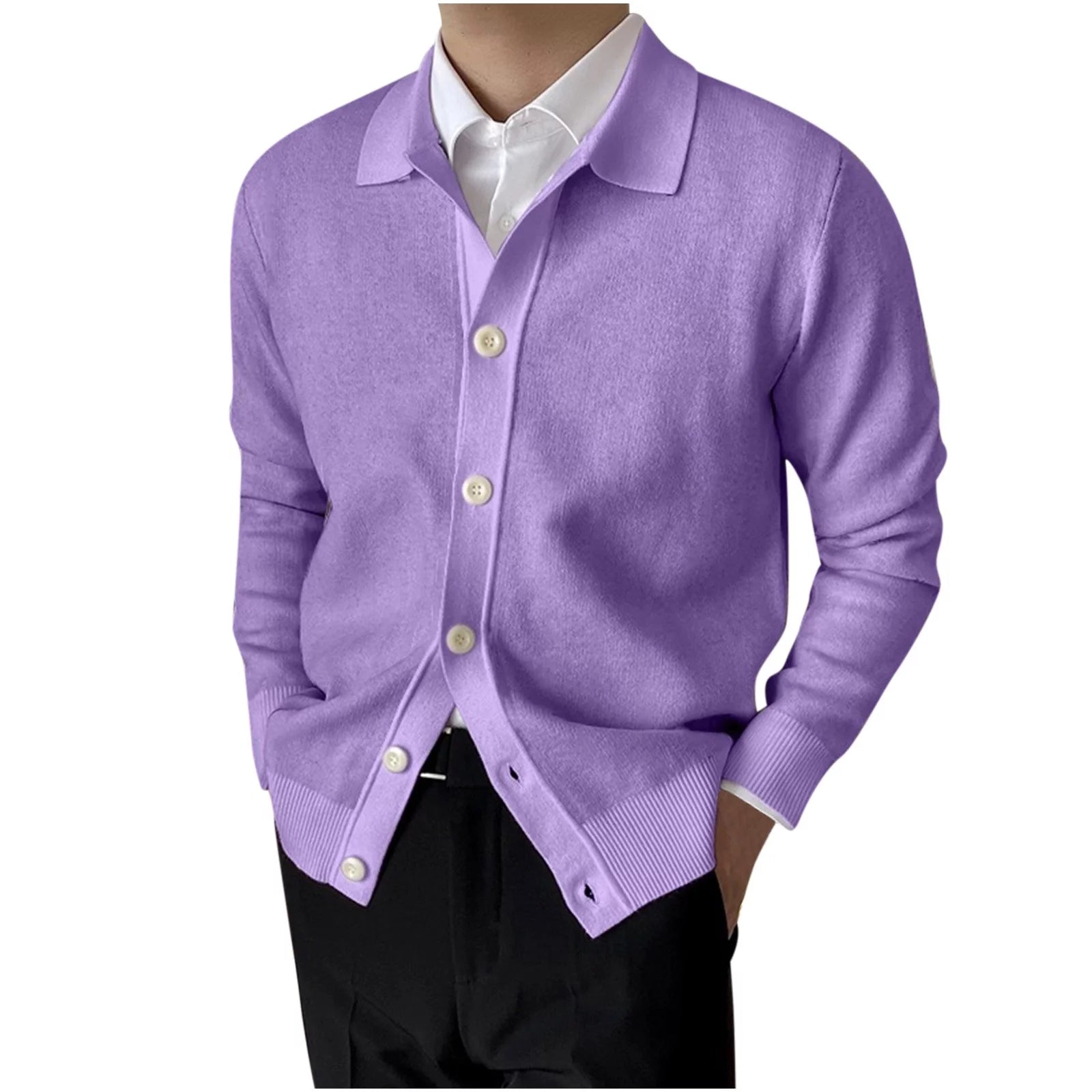Cyber&Monday Deals USSUMA Sweater For Men, Men's Cardigan Long Sleeve Open Front Jackets Dressy Plus Size Jackets Teens Floral