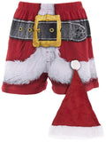 Briefly Stated Men's Santa Hat and Red Boxer Shorts
