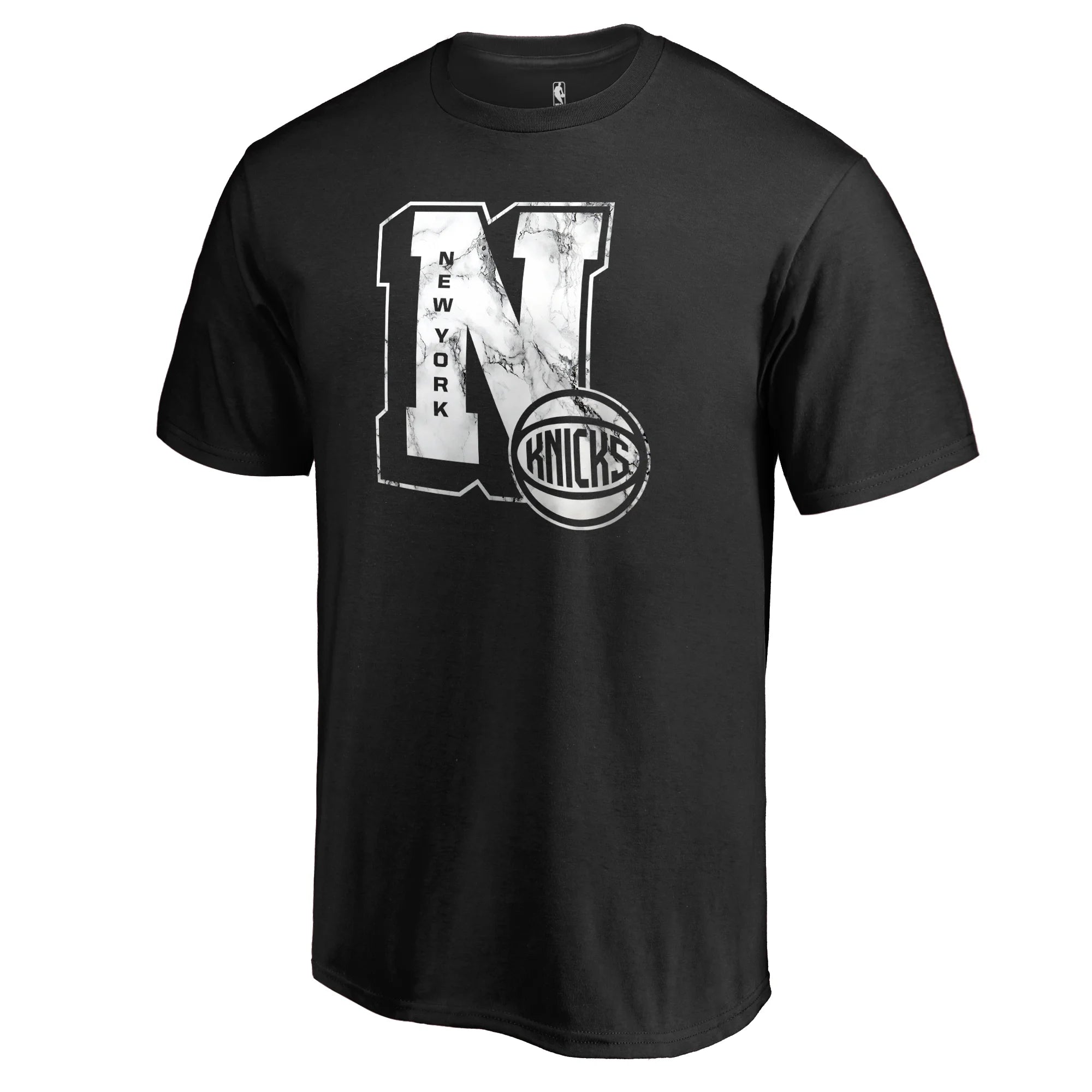 Men's Fanatics Branded Black New York Knicks Letterman T-Shirt