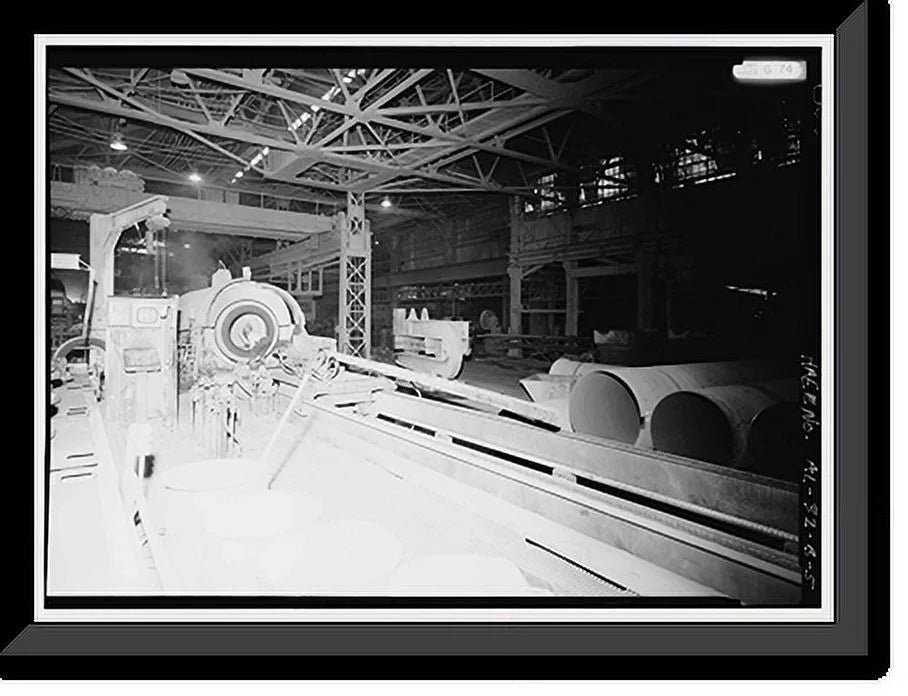 Historic Framed Print, United States Pipe & Foundry Company Plant, Pipe Casting & Testing Area, 2023 St. Louis Avenue at I-20/59, Bessemer, Jefferson County, AL - 5, 17-7/8 x 21-7/8