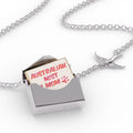 Locket Necklace Dog & Cat Mom Australian Mist in a silver Envelope Neonblond