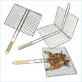 EcoQuality BBQ Grill Basket for Outdoor Grilling, Stainless Steel Fish Grilling Basket with Handle, BBQ Griller Accessory for Meat, Shrimp, Vegetables, Grilling Gifts, Outdoor, Camping (1 PACK)